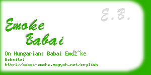 emoke babai business card